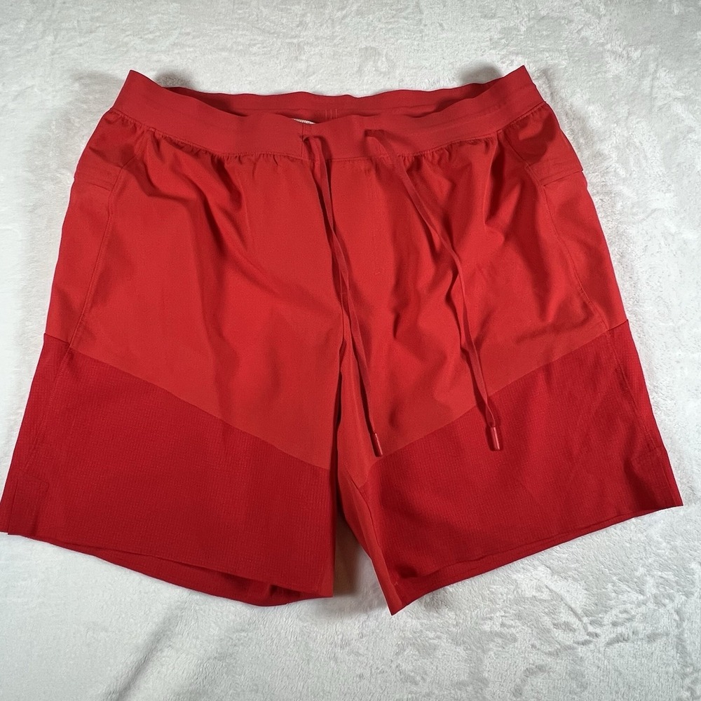 Lululemon Shorts Mens XXL Red Pull On Hybrid Swim Liner Athletic‎ Gym